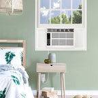 6,000 BTU Window Air Conditioner with Dehumidifier, Timer, White