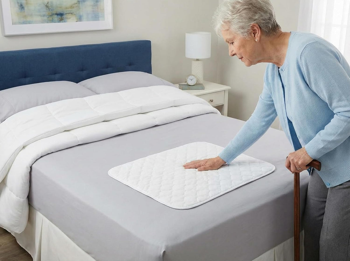 Ultra Soft 4-Layer Washable Incontinence Bed Pad, 18"x24" (3 Pack)