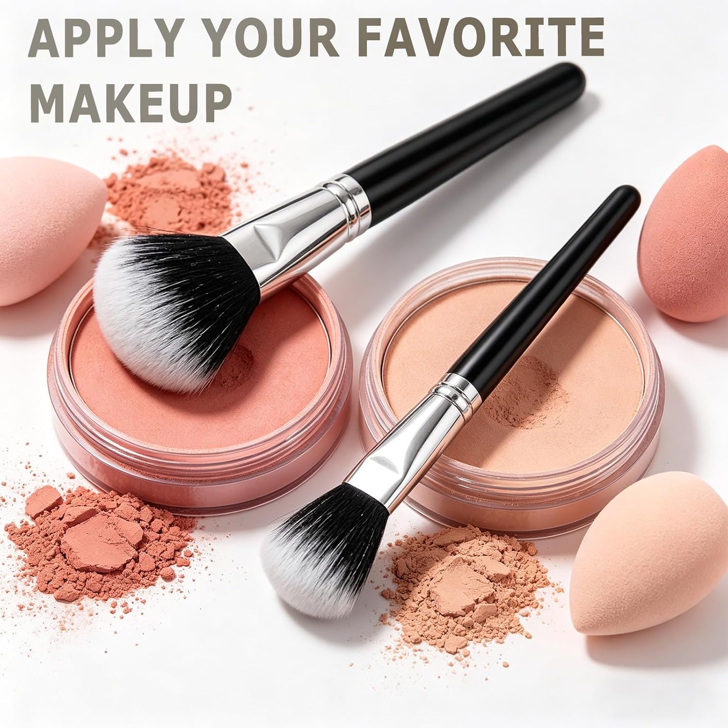 Makeup Brush Set, Premium Synthetic 14 Pcs Makeup Brushes, Travel Makeup Brush Set for Foundation, Concealer, Blush