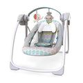 Portable Automatic 6-Speed Baby Swing with Adaptable Speed, Taggies, Music, Removable-Toy-Bar, 0-9 Months 6-20 lbs