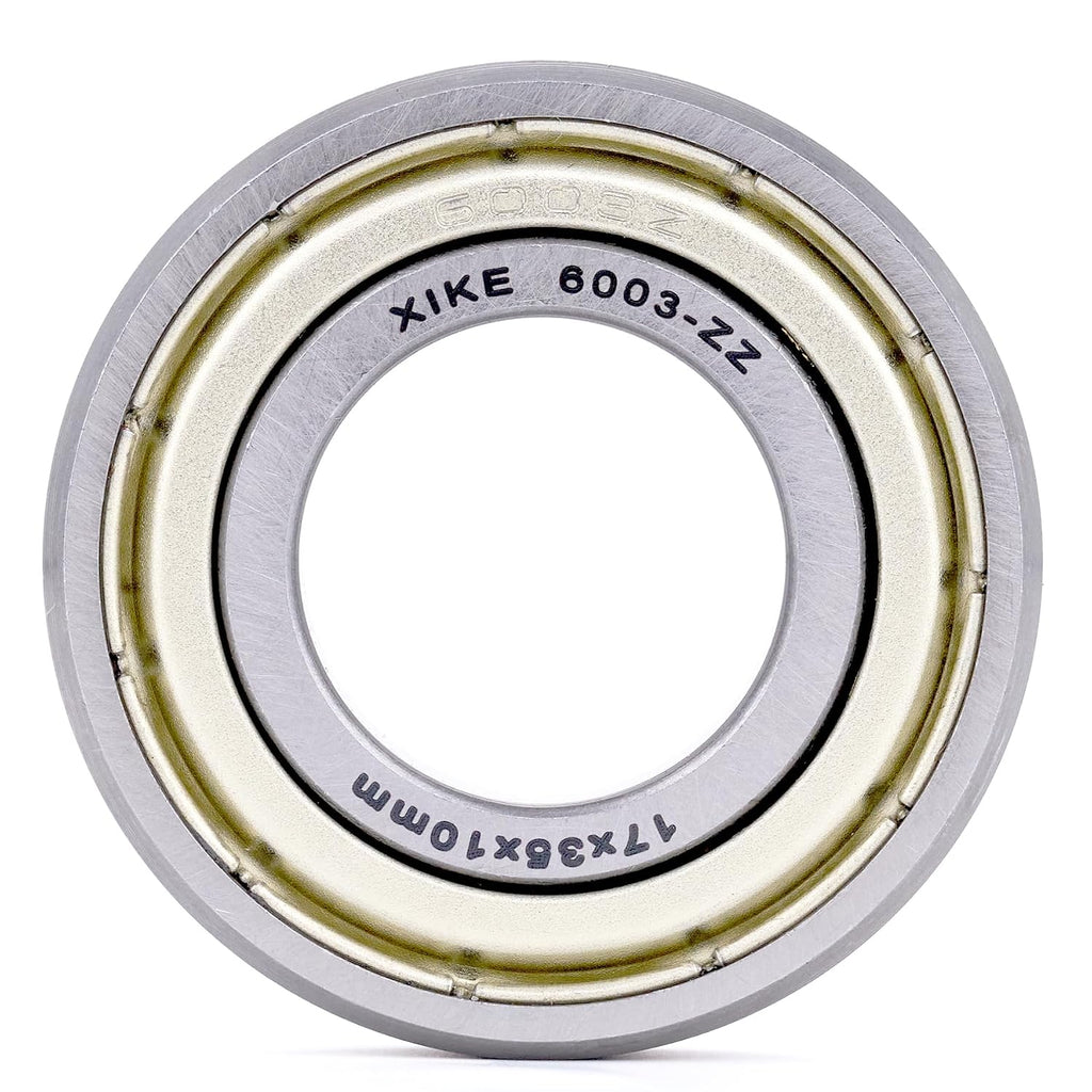 XIKE 6003ZZ Shielded Deep Groove Ball Bearings, 17x35x10 mm, 6-Pack