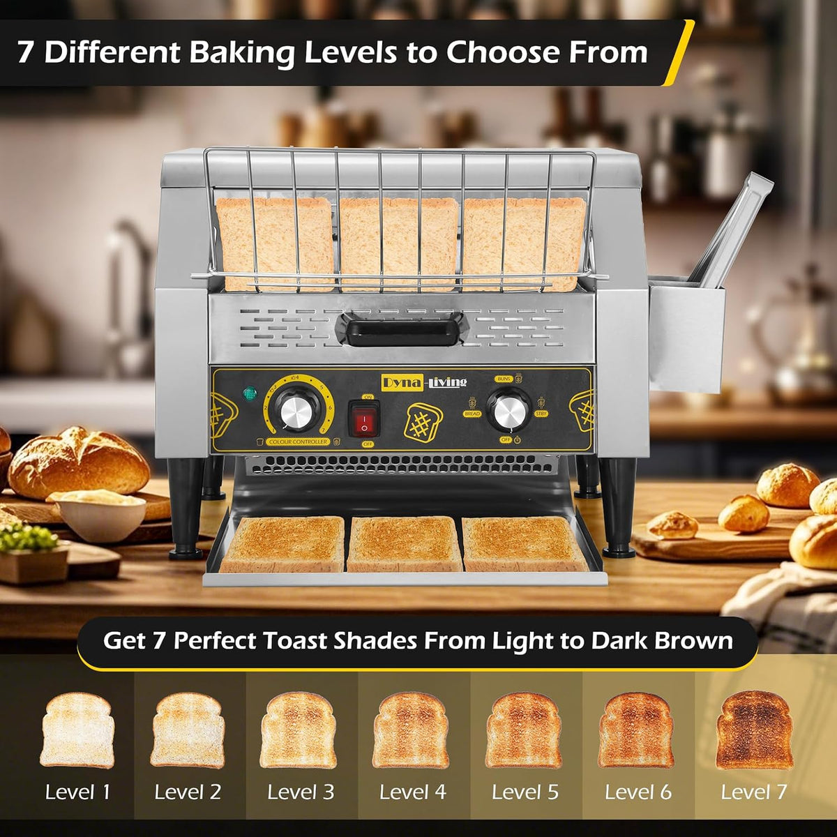 Commercial Toaster 450 PCS/H Conveyor Toaster for Restaurant
