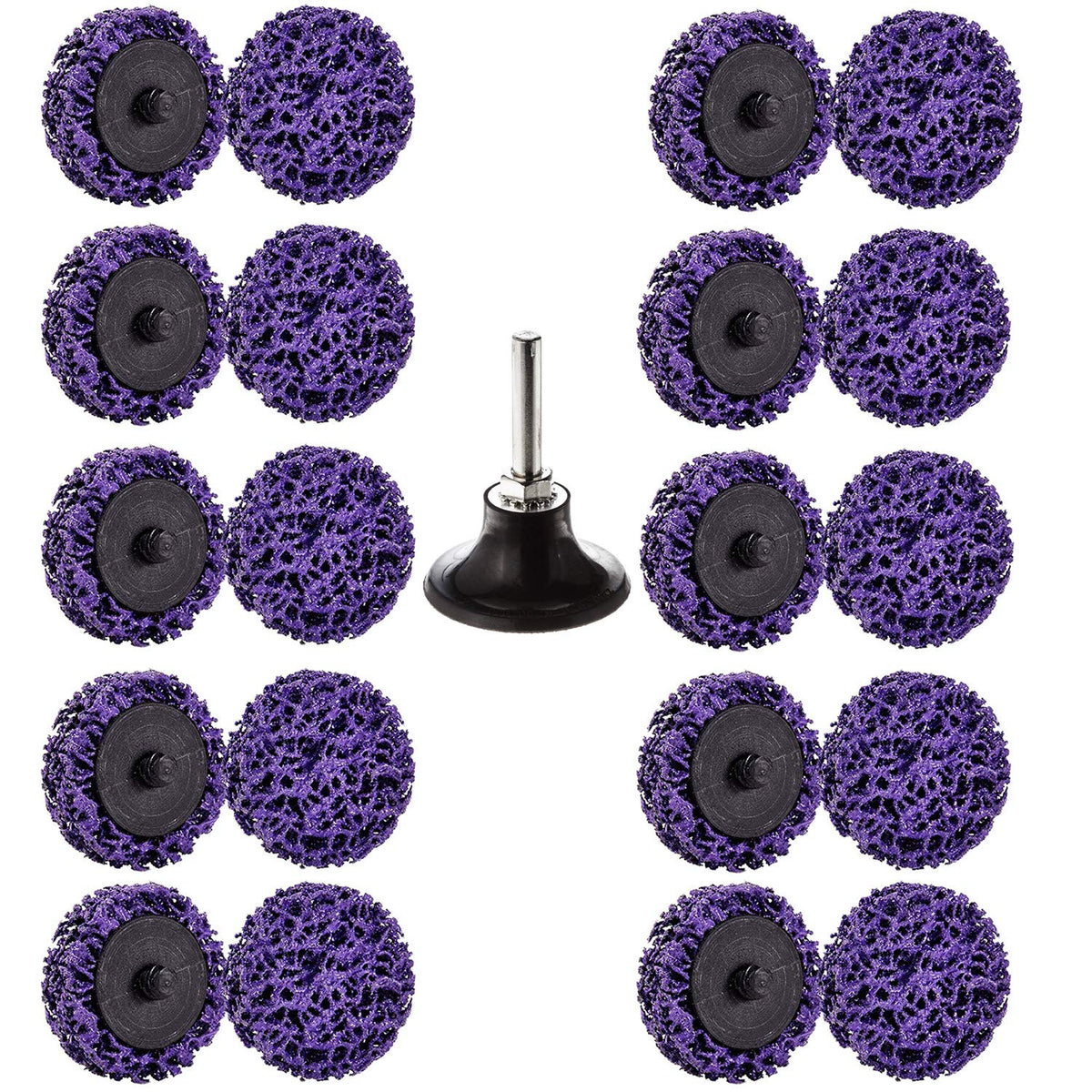 21 Pcs 2" Quick Change Easy Strip Discs for Drill, Die Grinder Attachments