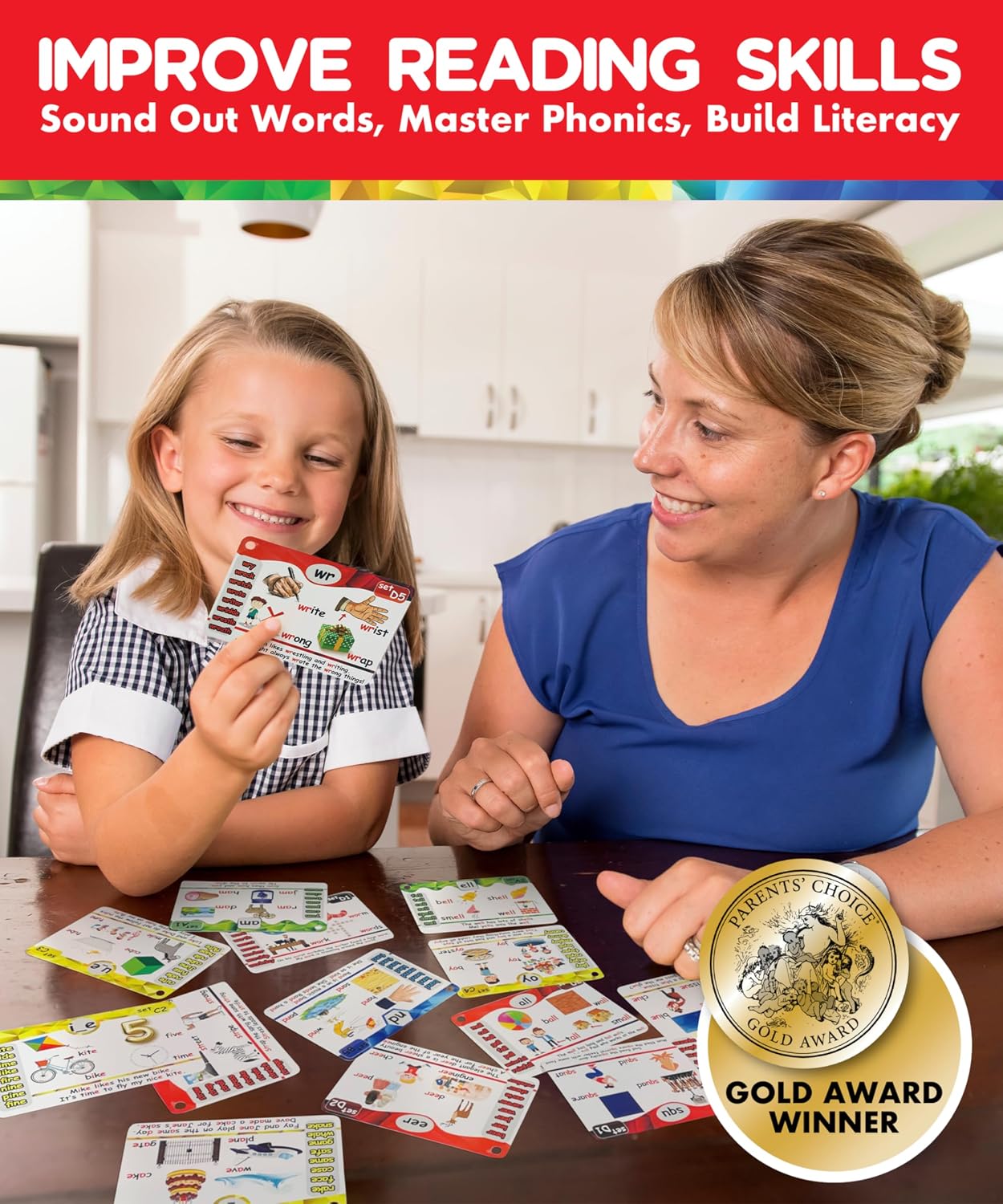 Phonics Flash Cards with Proven Spaced Repetition Learning System - Learn to Read in 20 Phonic Stages - Digraphs CVC