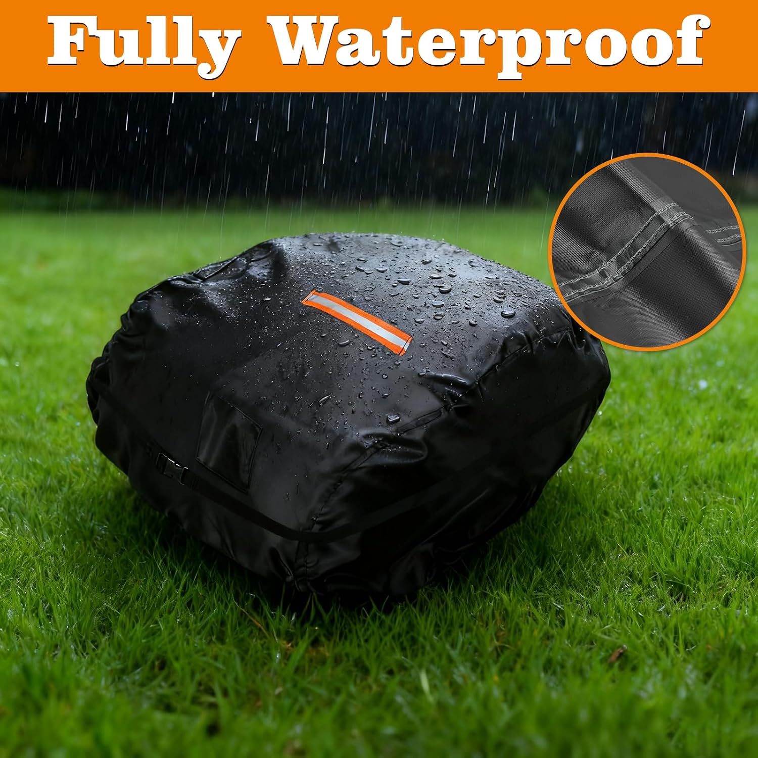 Robot Lawn Mower Cover 500D Robotic Lawnmower Cover 32x24x17in | Waterproof Heavy Duty Wire Free Automatic Lawnmower