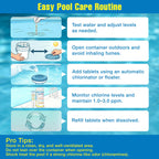 Chlorine Tablets 3 Inch for Swimming Pools, Kills Bacteria and Stops Algae, Slow Dissolving,Exclusive Protective