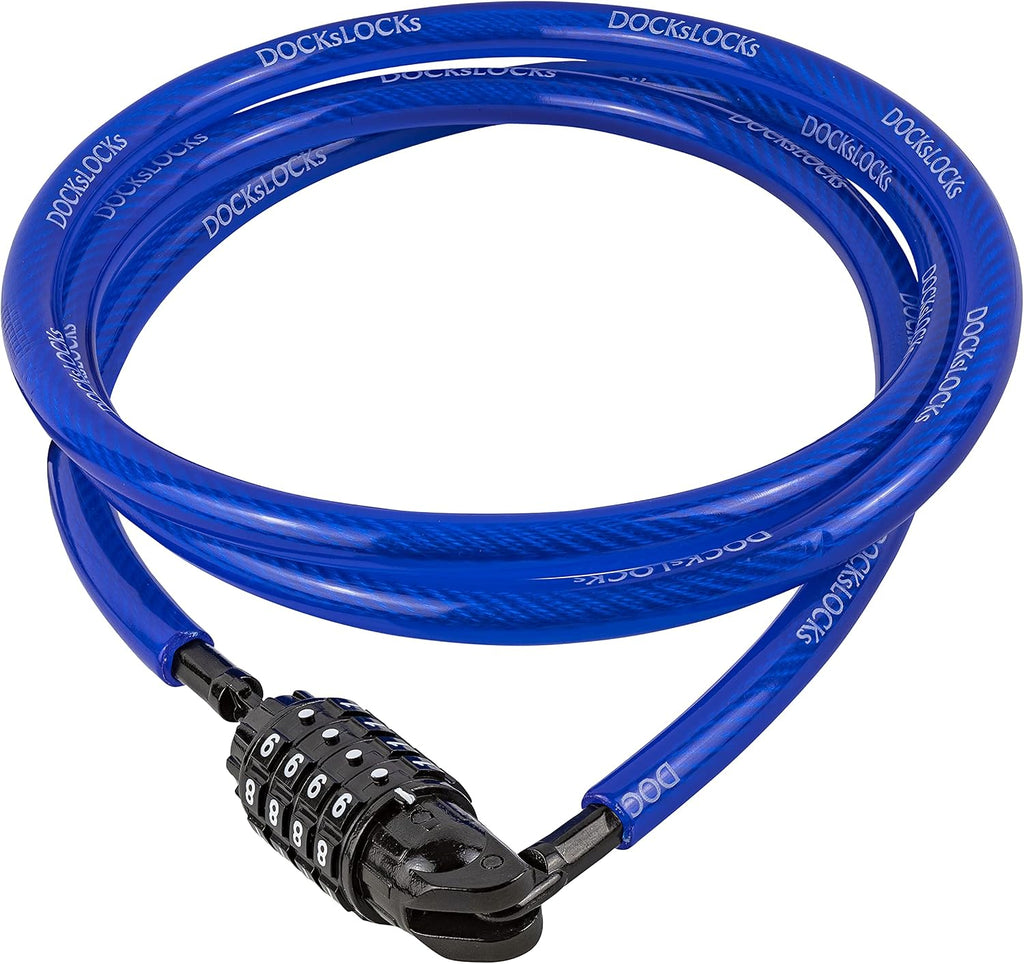 Security Cable Lock (5' to 25’ Lengths) with Combination, 5ft | Weatherproof, Resettable Combination, Multi-Purpose
