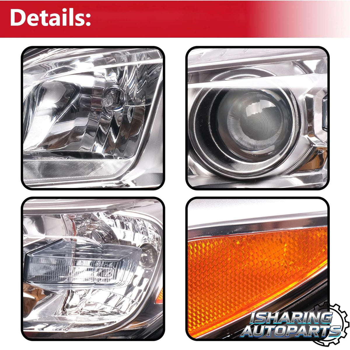 Headlights Assembly for 2013-2015 Chevy Malibu, 2016 Malibu Limited