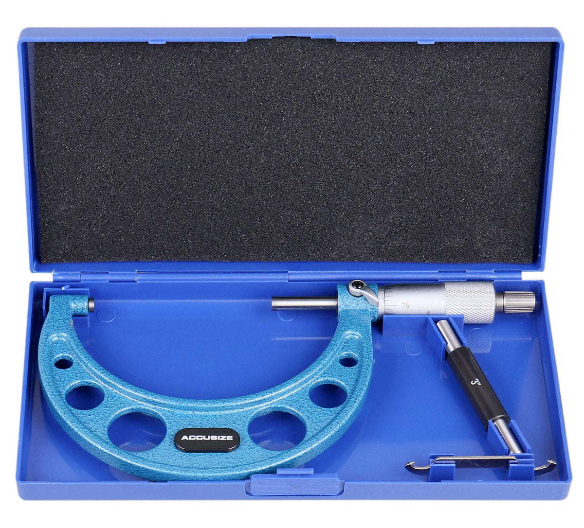 Accusize Outside Micrometer, 3-4in x 0.0001in, EG00-0004
