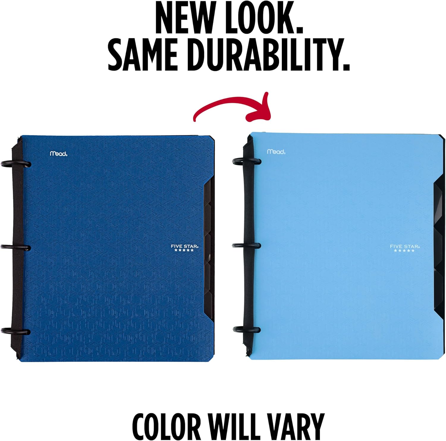 Flex Refillable Notebook + Study App, College Ruled Paper and 1 Inch TechLock Ring Binder with Pockets, Tabs and