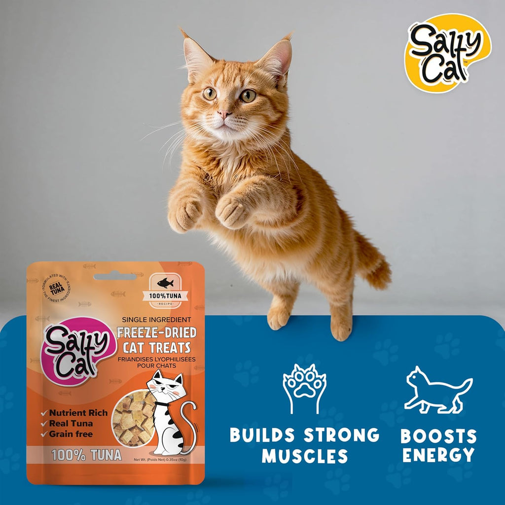 Natural Freeze-Dried Tuna Cat Treats, 10g Bag (12 Pack)