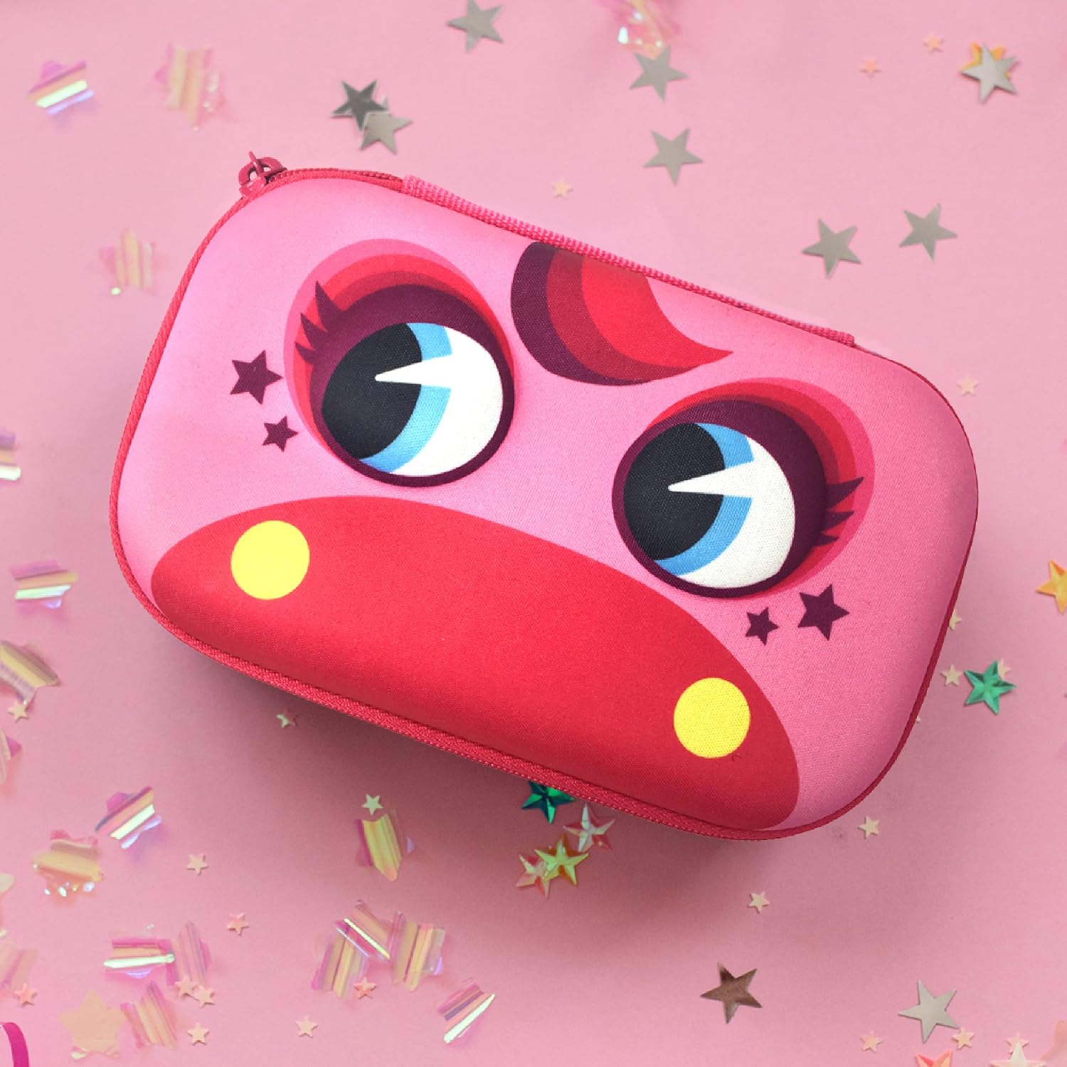 Wildlings Pencil Box for Girls, Cute Pencil Case for School, Pony | Sturdy hard shell pencil box for kids, machine