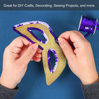 100 Yards 6mm Flat Sequin Strip Spangle Paillette String Ribbon Roll Sequin Trim for Sewing Crafts Costume