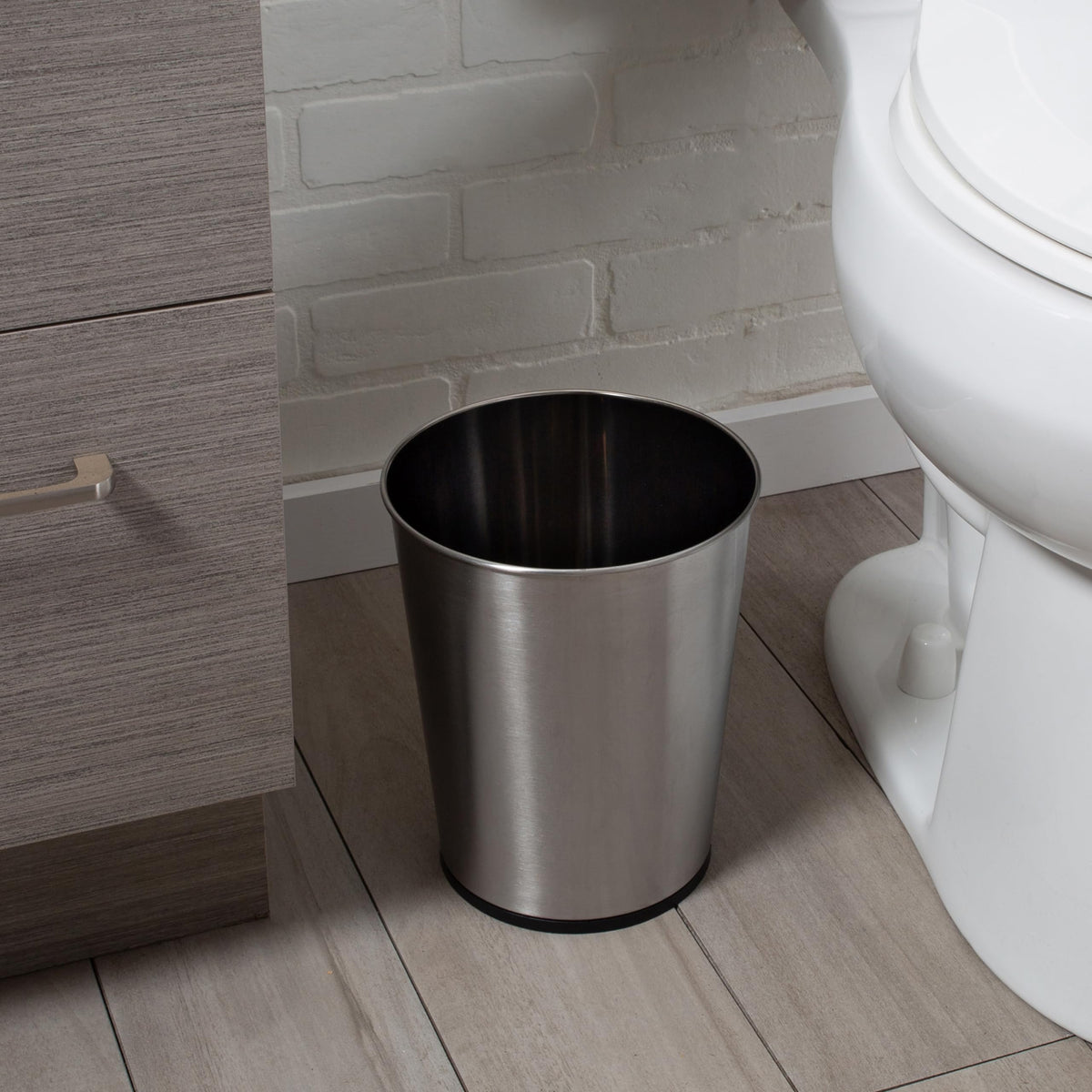 5 Liter Small Wastebasket | 2 Pack | Round Open Top | Trash Can | Bathroom | Bedroom | Kitchen | Office | Dorm |