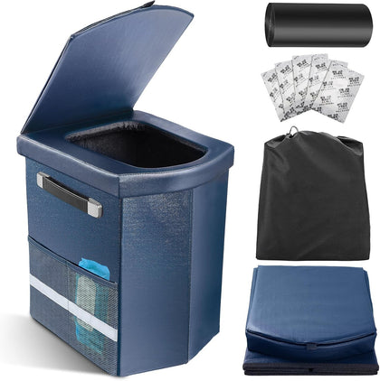 2026 Upgraded XL Portable Toilet for Adults,Tall Camping Toilet with Lid and Convenient Carry Bag, Portable Potty for