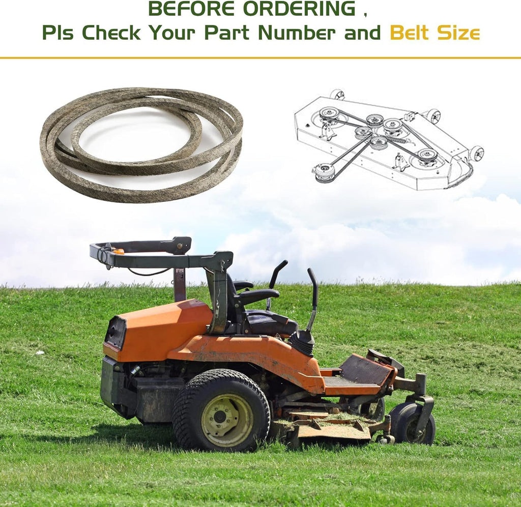954-04219 46 Inch Deck Belt 1/2" x 103'' for Cub Cadet LTX 1045 LTX 1046 John Deere GX20072 Troy-Bilt Horse XP Bronco MTD Craftsman T1600 T140 754-04219 CMXGZAM501009 OCC-754-04219 / Aramid Cord
