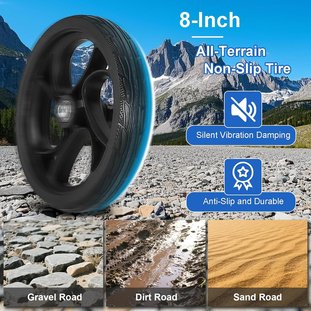 Knee Scooter for Adults for Foot Injuries, 8'' Rubber Wheels