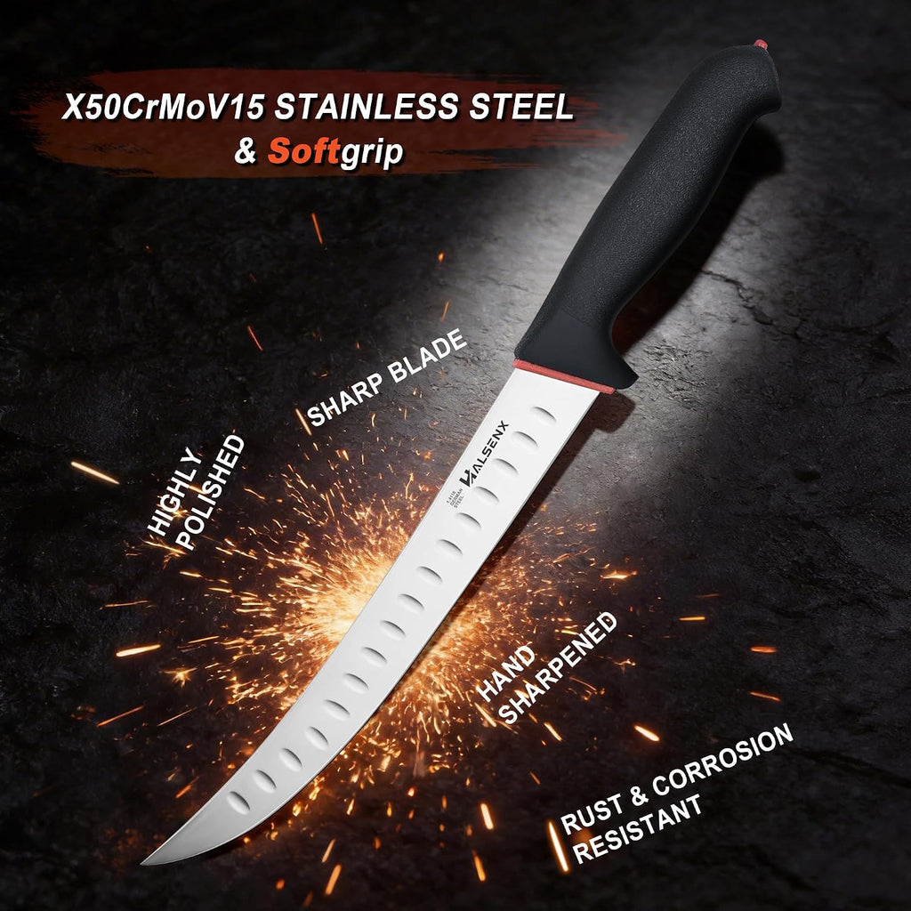 Butcher Knife Set 3PCS，Professional Meat Cutting & Deboning Kit