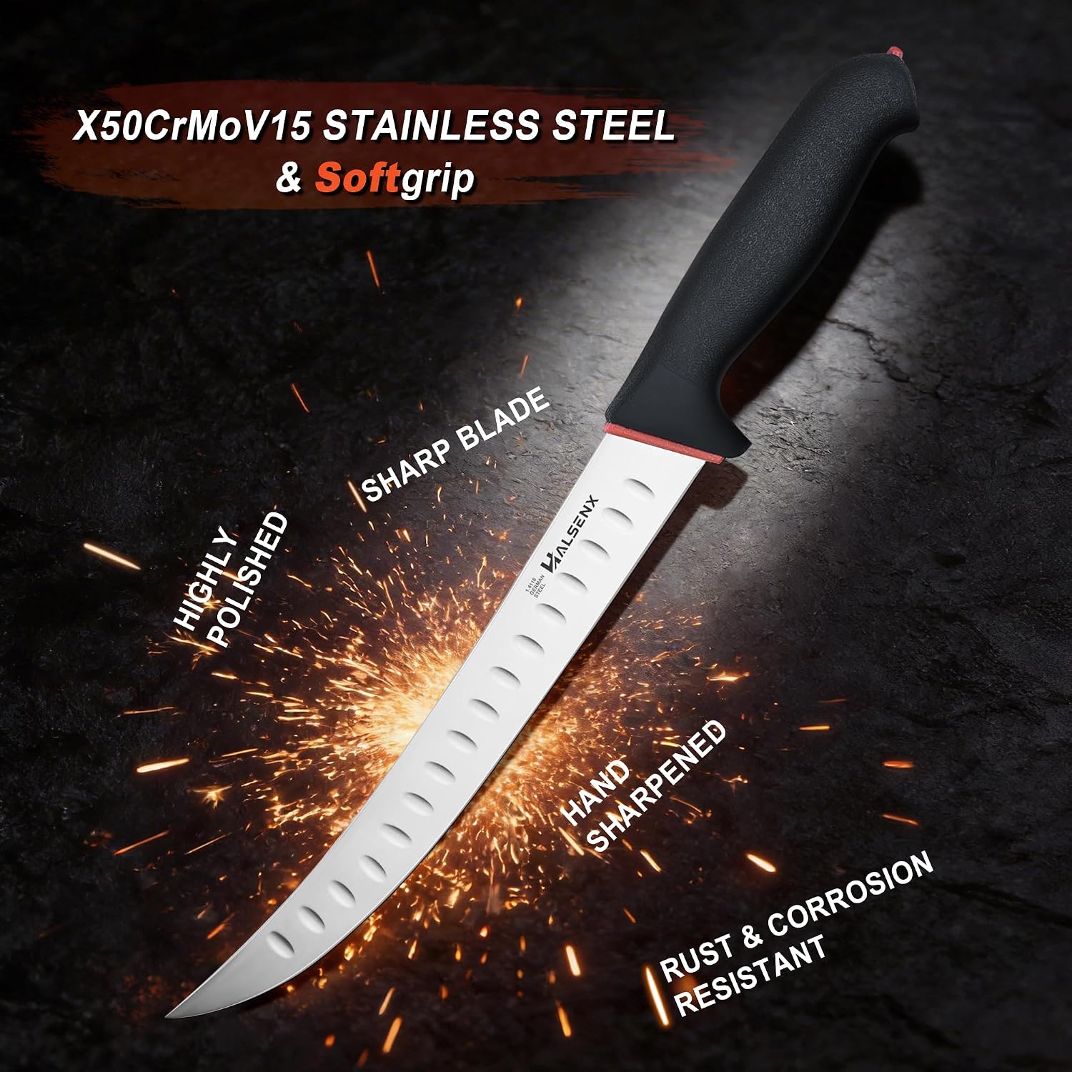 Butcher Knife Set 3PCS，Professional Meat Cutting & Deboning Kit