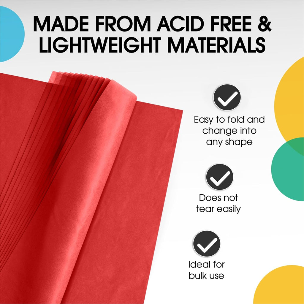 Red Tissue Paper for Gift Bags 15" X 20" 480 Sheets