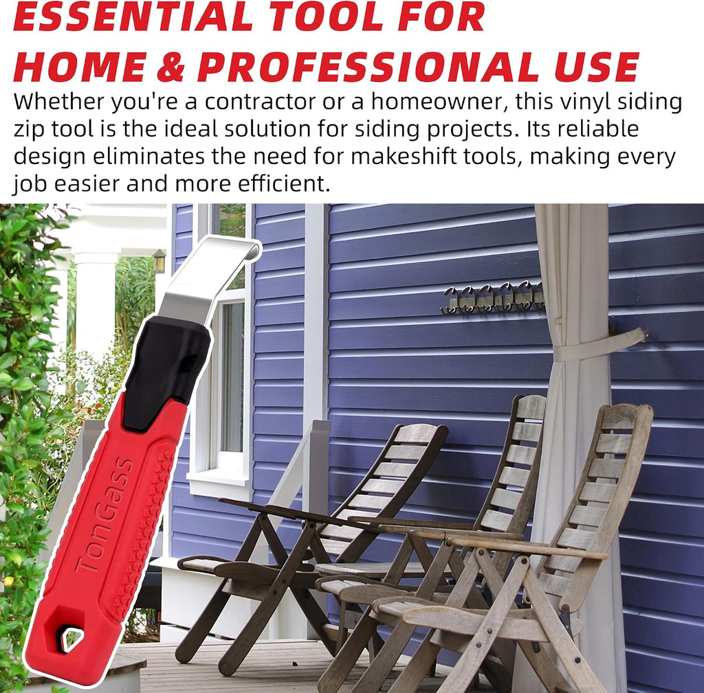 Vinyl Siding Removal Tool with Extra Long Non-Slip Grip Handle