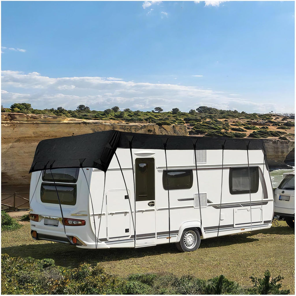 Rv Covers 210D Waterproof Oxford Cloth Trailer Cover Wind, Rain and Snow Proof Class C Rv Cover Travel Trailer