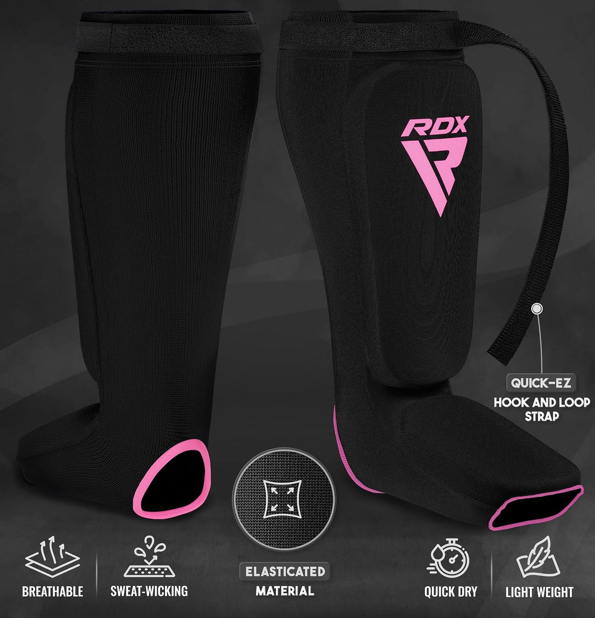 Shin Guards Kickboxing Muay Thai, SATRA Approved, MMA Leg Instep Protection Pads, Sparring Training Martial Arts