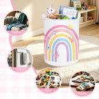 Rainbow&Butterfly Kids Storage Basket, Foldable Laundry Baskets