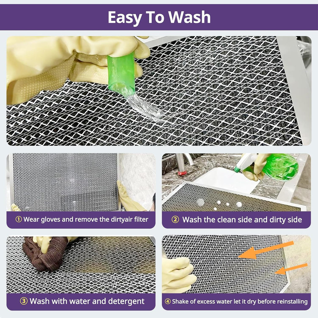 20x25x1 Furnace Filter-MERV8, Washable & Reusable Electrostatic Air Filter, AC/HVAC Furnace Filter, Permanent Air