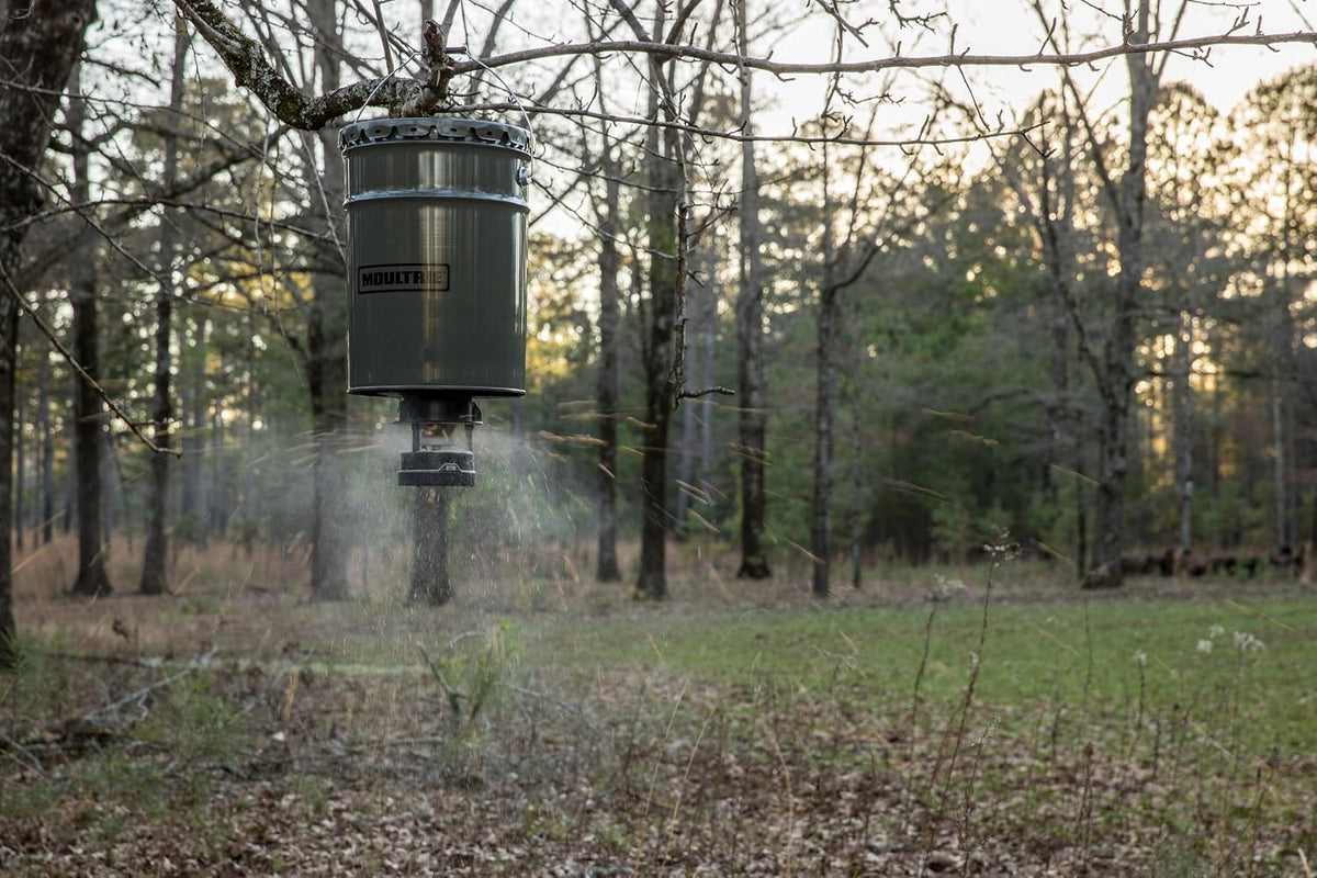 All-in-One Hanging Deer Feeder - 40 Lb, Bluetooth App