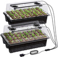 80-Cell Self-Watering Seed Starter Tray with Grow Light, Seed Starter Kit with 4.07” Humidity Dome, Indoor Seedling