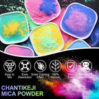 Mica Powder - 81 Colors - 10g/Bottle of Natural Pigment Powder | for Epoxy Resin，Soap Making，Candle Making,Car