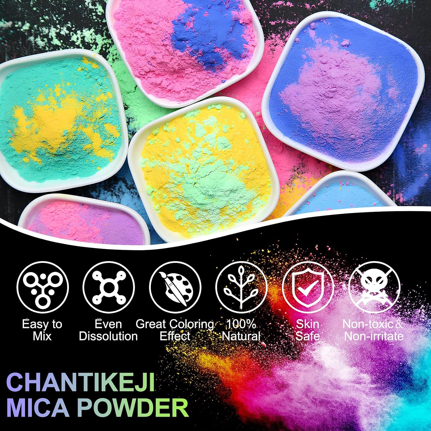 Mica Powder - 81 Colors - 10g/Bottle of Natural Pigment Powder | for Epoxy Resin，Soap Making，Candle Making,Car