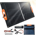 N-Type 16BB 100W Bifacial Portable ETFE Solar Panel Charger, Foldable Monocrystalline Panel w/ 30% High-Efficiency