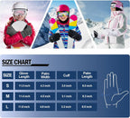 Women's Waterproof Touchscreen Ski Gloves