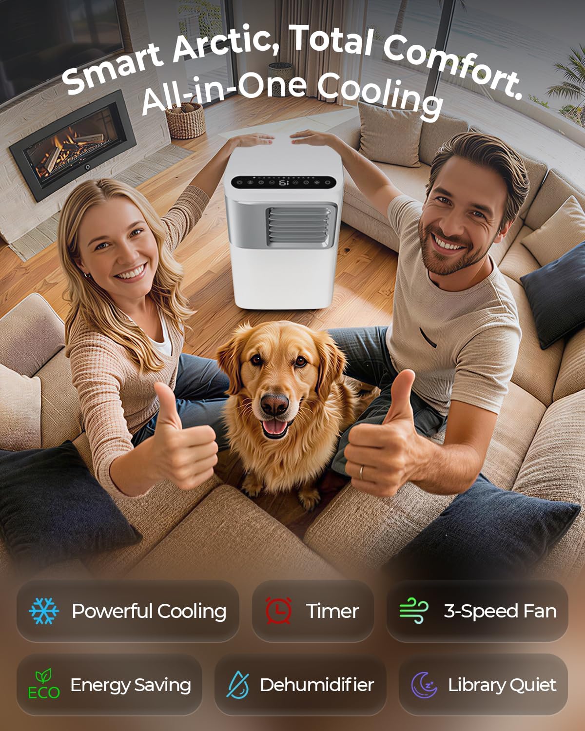 16000 BTU Portable Air Conditioners for Large Room up to 730 sq.ft 5-in-1 Smart AC Unit with WiFi APP/Remote Control