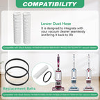 Lower Duct Hose with Replacement Belts, Compatible with Shark NV752