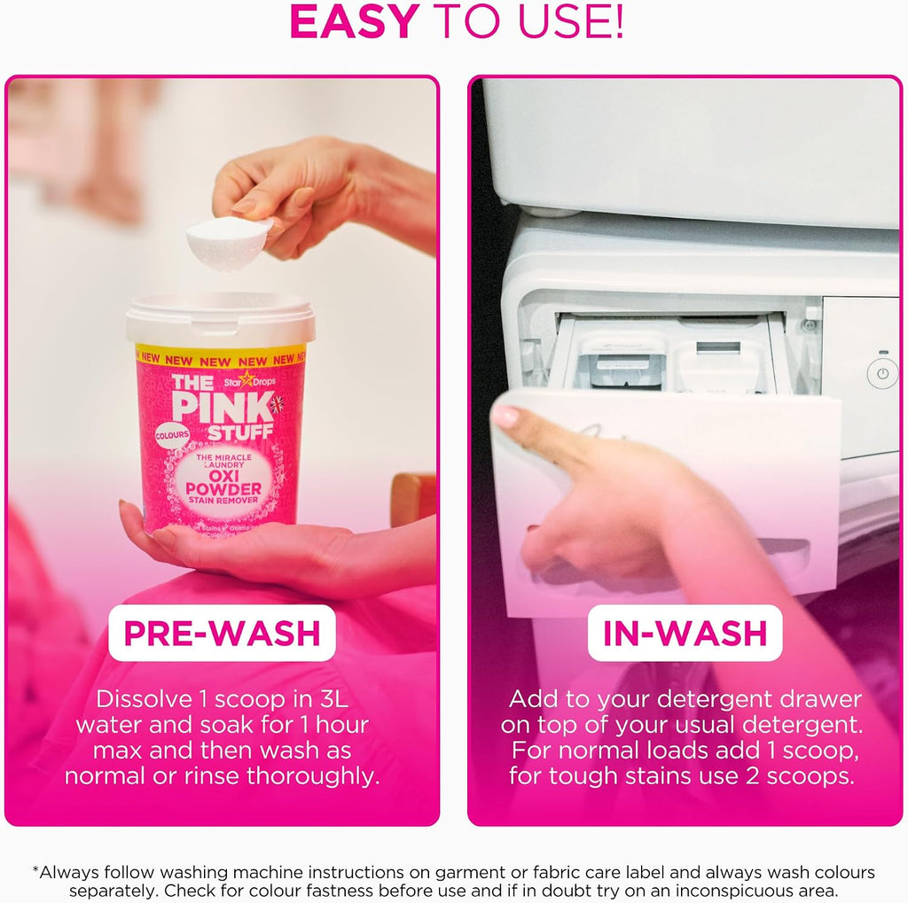 The Pink Stuff Miracle Laundry Oxi Stain Remover Kit