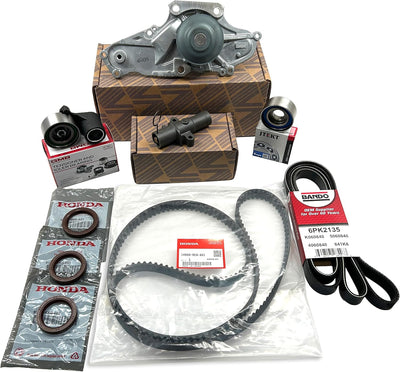 TIMING BELT KIT with Water Pump, Tensioner, Idler Pulley, Seals | Compatible with TL, MDX, RL, ACCORD, ODYSSEY, RIDGLINE, PILOT ZDX V6 | Complete Genuine Aisin OEM Kit