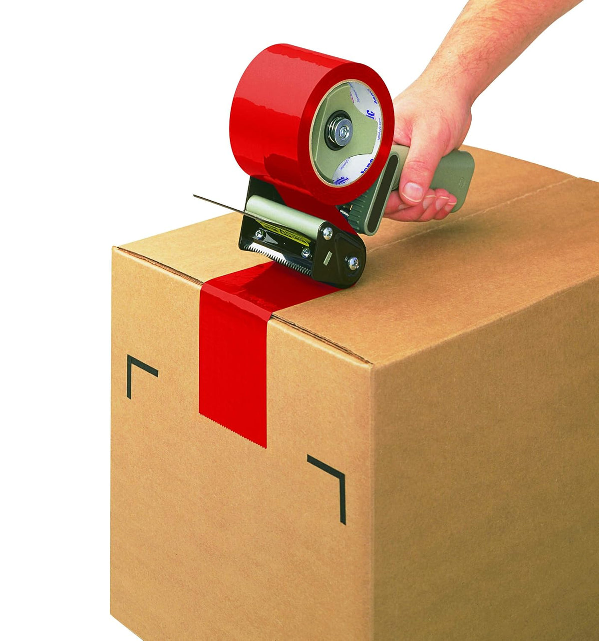 Tape Logic 2 Inch x 55 Yard 2.2 Mil Red, Heavy Duty Colored Packing Tape, 18 Pack, Perfect for Packing, Shipping