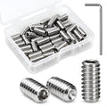 50Pcs #10-24 x 3/8" Set Screws, Hex Socket Grub Screws with Cup Point