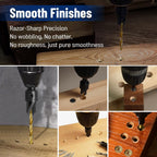 shengbenhao #4 Countersink Drill Bit Set for Wood 12Pcs Adjustable