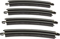 Trains - Snap-Fit E-Z Track 18” Radius Curved Track (4/card) - Steel Alloy Rail With Black Roadbed - HO Scale |