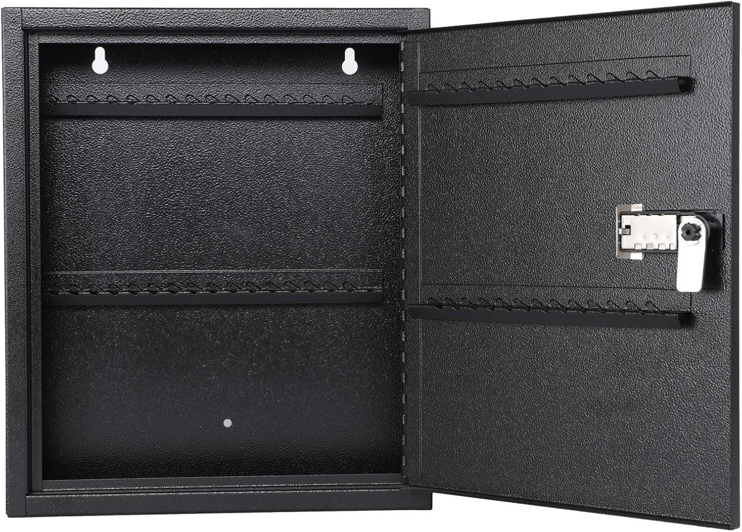 Key Box, Wall Mount 60 Key Cabinet, Combination Lock, Black | Numbered Key Storage Organizer, Secure Lock Box, Key