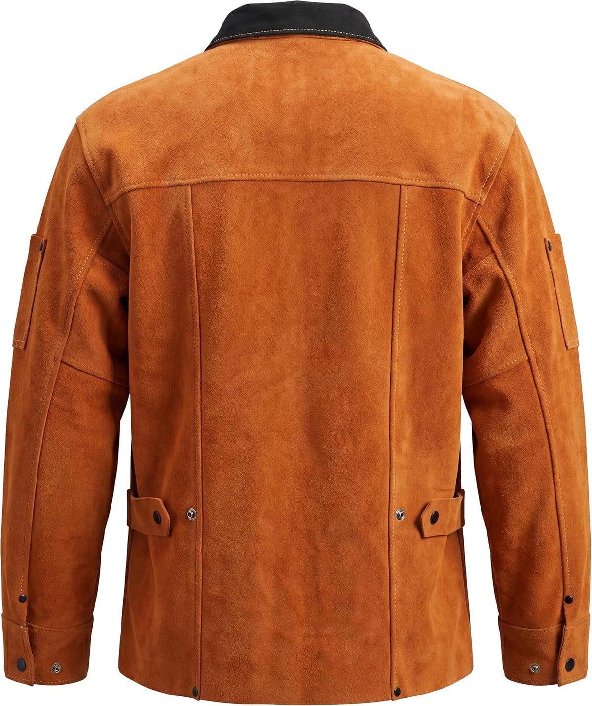 Heavy Duty Leather Welding Jacket Flame Resistant Safety Coat | Split Leather, Spark Protection, Anti-Scald Neck