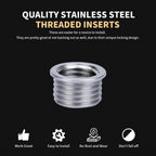 SENNMONN M12x1.5x9.2MM Metric Thread Repair Inserts, 10PCS Solid Inserts