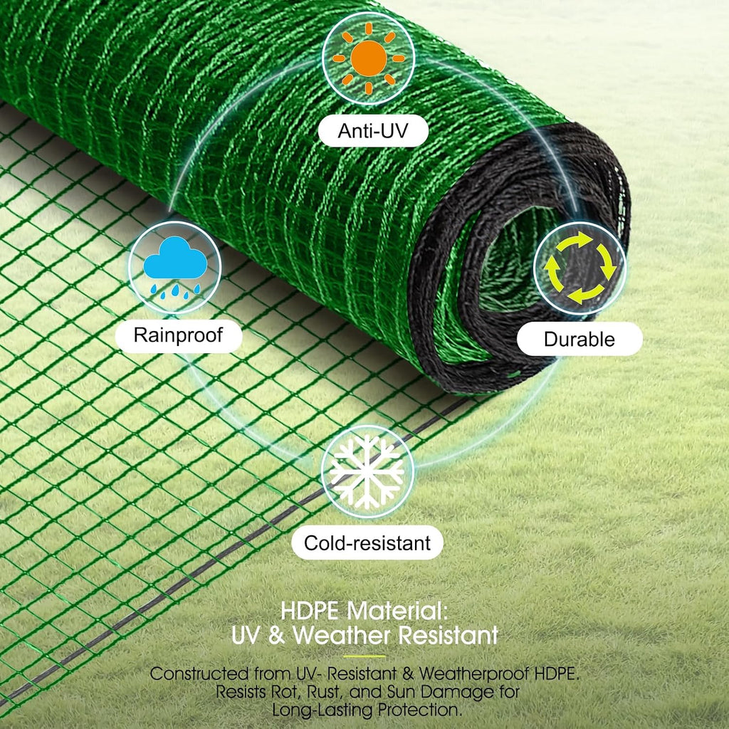Deer Fence, Temporary Fence for Garden Outdoor Yard, 2.6 x 50 FT