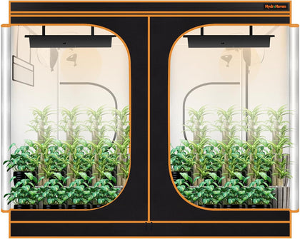 8x4 Grow Tent Kit (96"x48"x80") - Heavy-Duty 600D Diamond Mylar Lining, 98% Reflective, Viewing Window & Waterproof