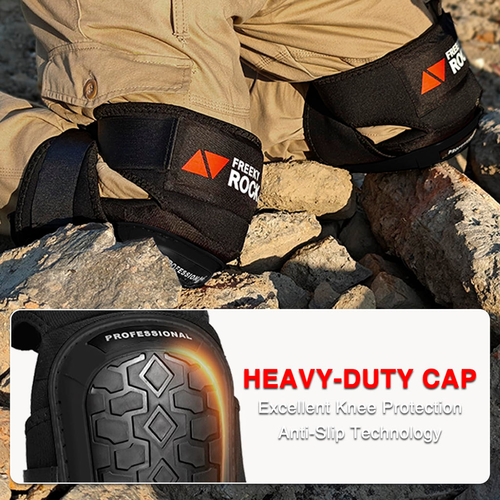 Work Knee Pads for Men Construction, Knee Pads for Work, Orange