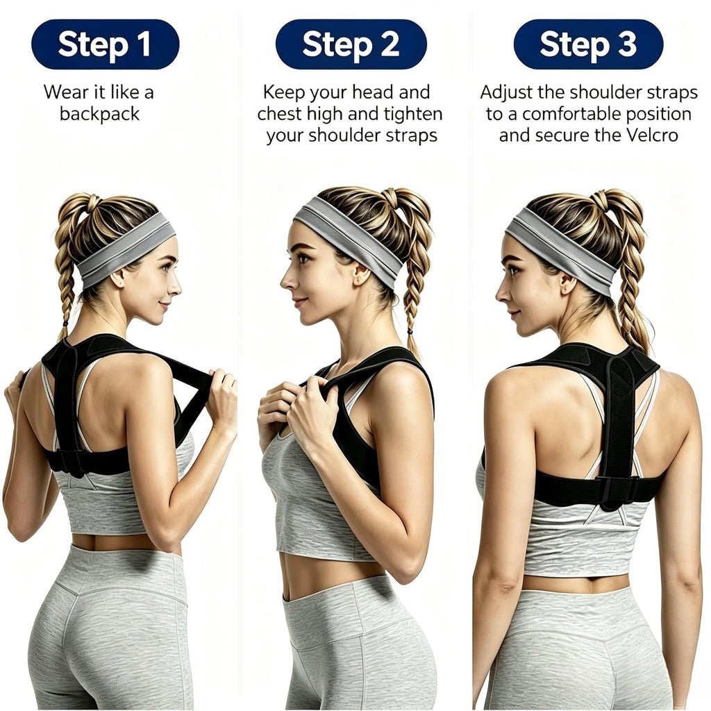 Posture Corrector for Women and Men, Adjustable Upper Back Brace